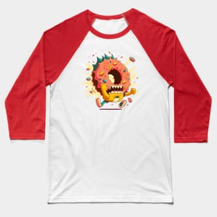 Angry Donut Baseball T-Shirt